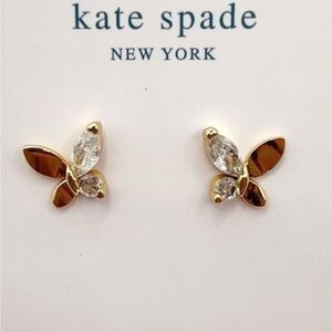 Kate Spade Gold Butterfly Earrings nwt and dust bag